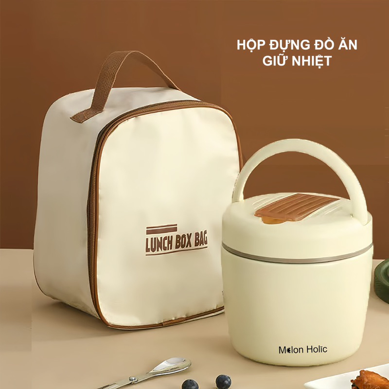 Hộp Đựng Cơm, Phở Melon 02/ Cà Men Đựng Đồ Ăn Melon 02 Giữ Nhiệt 4-6 Tiếng