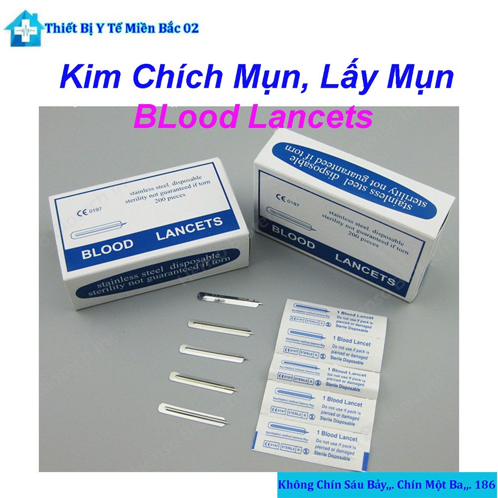 Kim Lấy Mụn, Kim Chích Mụn Hộp 200 Cái