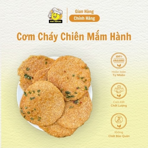 500G Cơm Cháy Chiên Mắm Hành YUM SNACKS - Cơm Cháy Mắm Hành - Cơm Cháy Chiên Giòn - Đồ Ăn Vặt