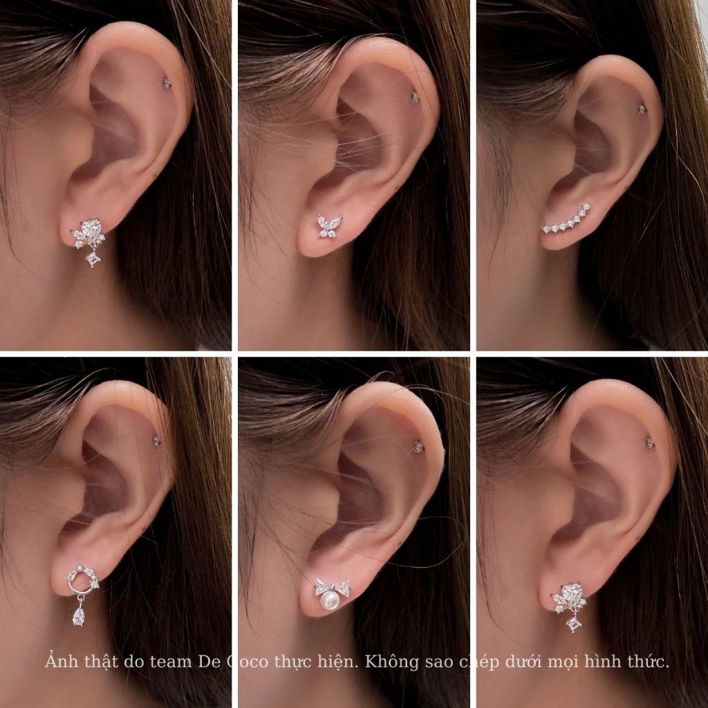Khuyên tai nữ DECOCO ACC thép y tế nhiều hình DECOCO ACC ACCESSORIES