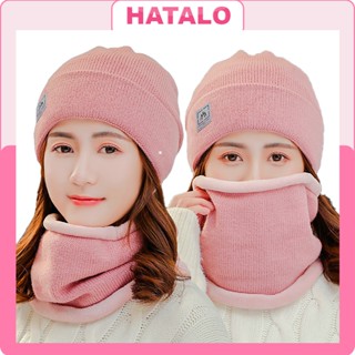 Mũ len nữ hàn quốc trùm đầu kèm khăn thời trang dễ thương cao cấp giá rẻ L22