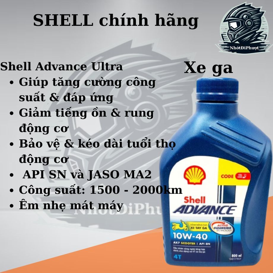 Nhớt xe tay ga Shell Advance AX7 Scooter