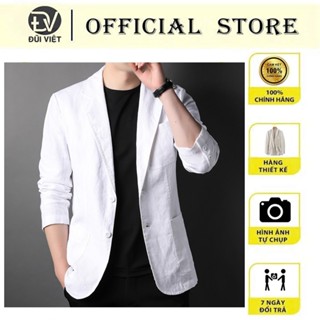  Áo khoác Blazer Nam Form suông dài tay unisex basic chất linen cao cấp ,hợp mọi thời đại phong cách Hàn Quốc Vest 