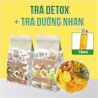 Set 40 gói trà detox và trà dưỡng nhan mix vị giúp đẹp da, đẹp dáng