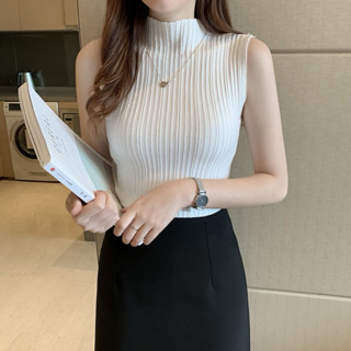  Áo len Ba Lỗ Cổ 3p Dễ Mặc Cho Nữ 