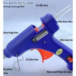  Máy Bắn Keo Nến Súng Bắn Keo Nến Silicon Loại Nhỏ Công Suất 20W 