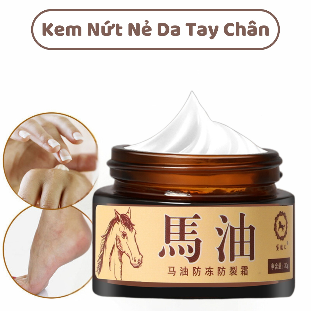 Kem Nứt Gót Chân Dầu Ngựa Dạng Kem Giúp Làm Mềm Hiệu Quả Vùng Da Bị Nứt Nẻ Dạng Hủ 50g