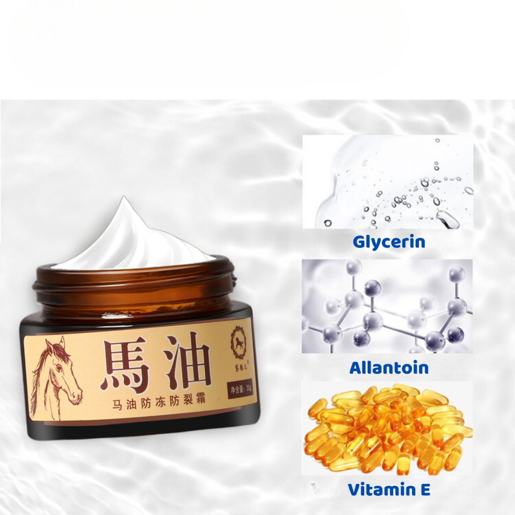 Kem Nứt Gót Chân Dầu Ngựa Dạng Kem Giúp Làm Mềm Hiệu Quả Vùng Da Bị Nứt Nẻ Dạng Hủ 50g