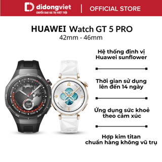 HUAWEI WATCH GT5 PRO 42-46mm | Tính Năng Chạy Bộ Và Đạp Xe Mới, SunFlower Antenna 2.0 - Pin lên đến 2 tuần | BH 12 tháng