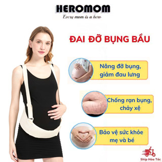  Đai đỡ bụng bầu HEROMOM nâng đỡ bụng bầu co giãn 4 chiều giảm đau lưng chống rạn bụng thoải mái 