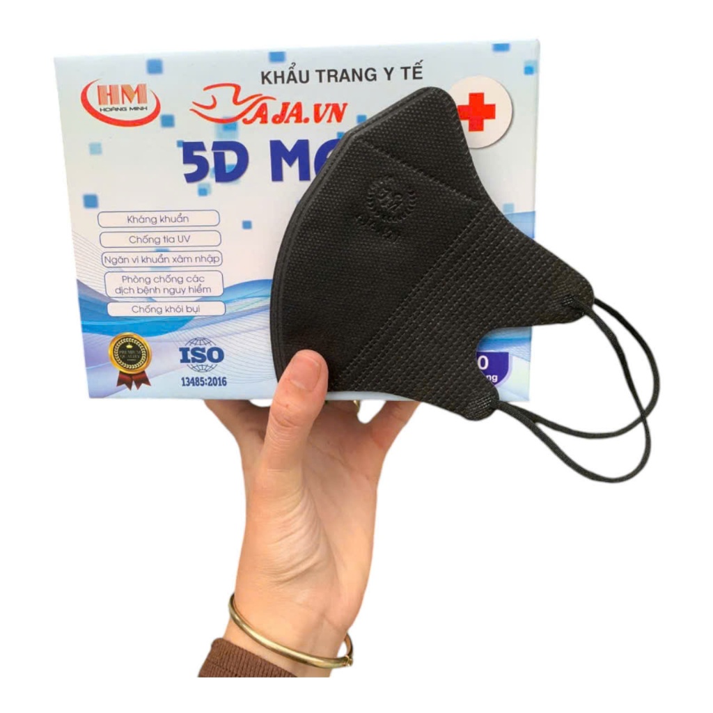 [Mua 100 tặng 10] Khẩu Trang 5D Mask màu ĐEN [5D Mask ĐEN sỉ 100 chiếc]