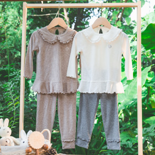 BU Corner - Bộ quần áo dài tay Cổ sen gấu xòe Lennie cho bé gái từ 12 tháng đến 5 tuổi - Lennie BWL1155GX BU Baby