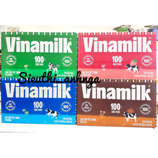 Sữa tươi 100% tiệt trùng Vinamilk-Thùng 48 hộp x 180ml có đường / Ít Đường/Dâu/Socola