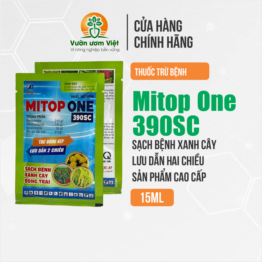 Thuốc trừ nấm bệnh và vi khuẩn MITOP ONE 390SC bảo vệ cây trồng mạnh mẽ - 15ml