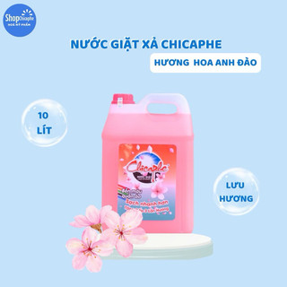 Nước Giặt xả  ChiCaphe 10l lưu hương mới, không cần xả vải, giúp quần áo sạch, thơm, mềm mại