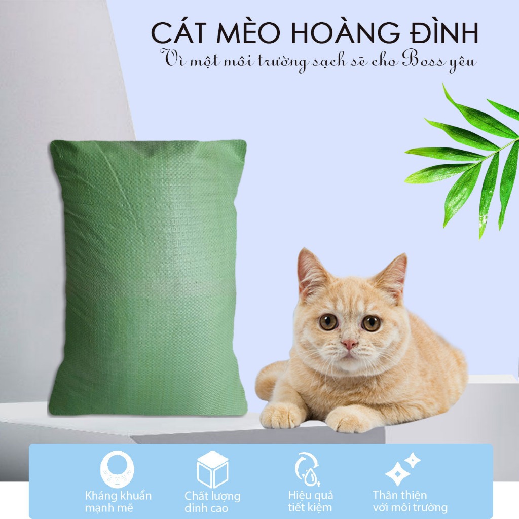 Cát cho mèo đi vệ sinh bao 30kg thành phần từ đất sét, có hỏa tốc