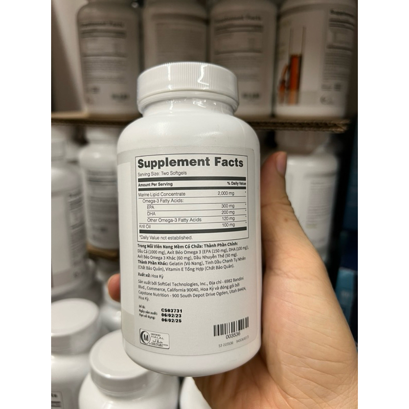 Merine Omega 3 Nuskin - Omega3 120 viên - Hàng chính hãng.