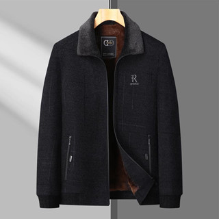 Áo khoác dạ lông cừu nam AK402