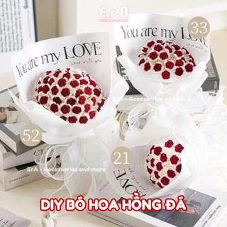 [DIY] SET TỰ LÀM Bó hoa hồng đá handmade quà tặng sinh nhật, người yêu, mẹ, chị em, tặng thầy cô, 14/2, 8/3 - Erashop