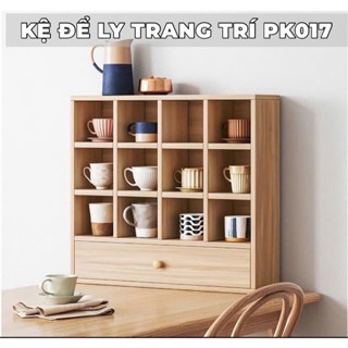  FREESHIP Kệ Gỗ Để Ly Cốc Trang Trí Kệ Décor Trưng Bày Mô Hình Tatana PK017 