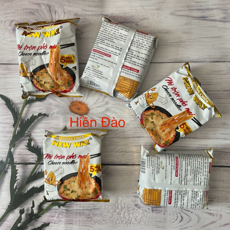 5 Gói Mì Trộn Phô Mai 108gr (Mì không chiên New Way)
