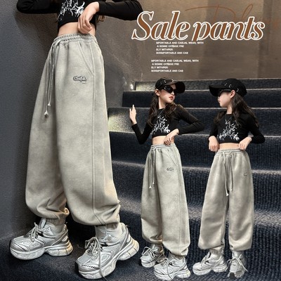Quần Bé Gái JOGGER Unisex Cho Bé Nỉ Nhung Mềm Mịn Quần Ống Rộng Phong Cách Hàn Quốc Cho Bé Gái Bé Trai Babimama QNI01