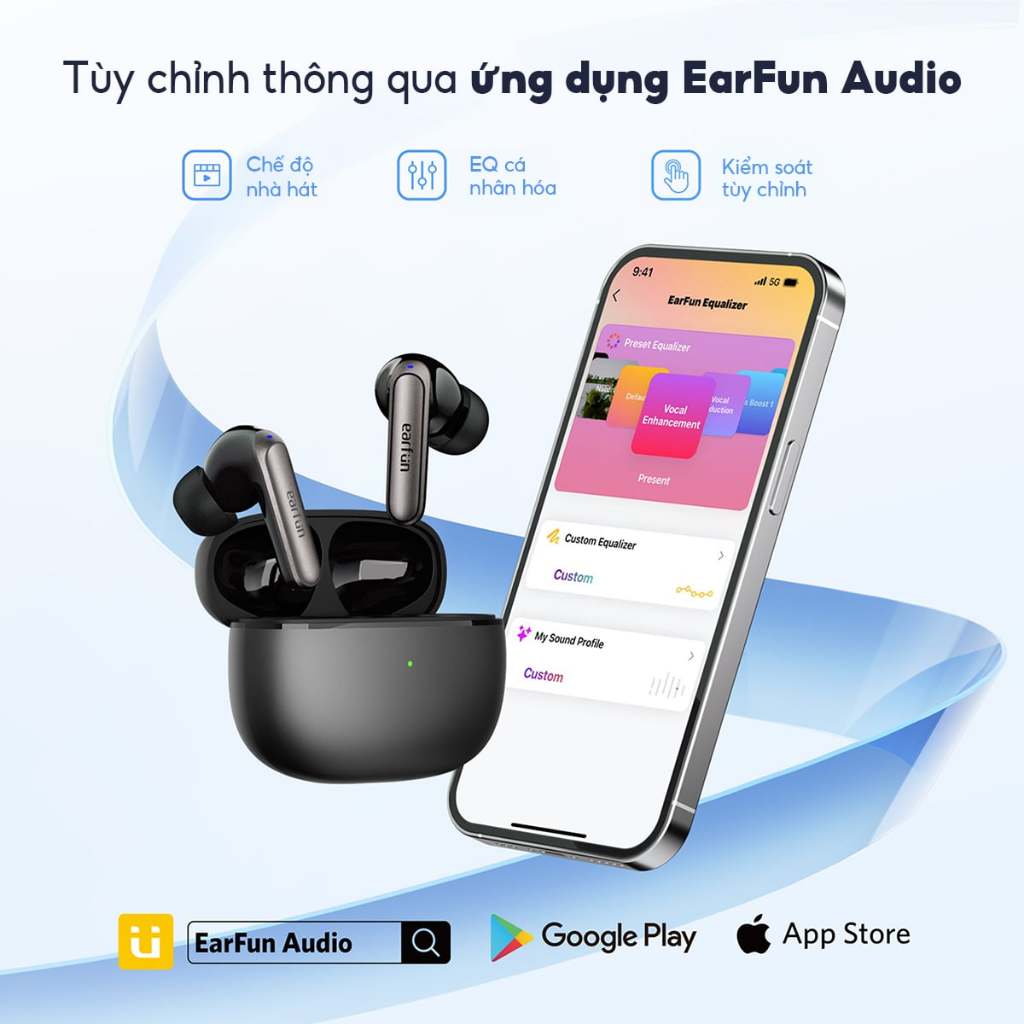 Tai nghe Bluetooth Earfun Air 2 NC âm thanh LDAC, hires chống ồn ANC | BigBuy360 - bigbuy360.vn