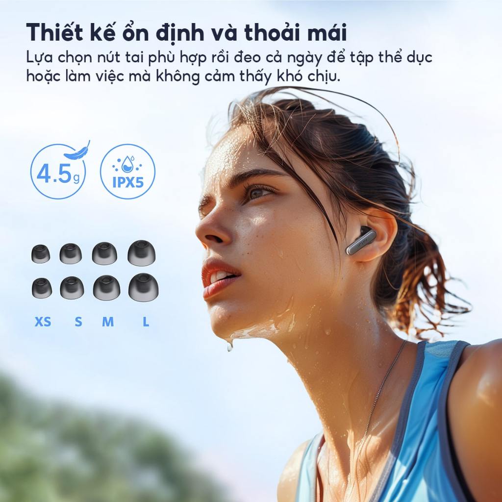 Tai nghe Bluetooth Earfun Air 2 NC âm thanh LDAC, hires chống ồn ANC | BigBuy360 - bigbuy360.vn