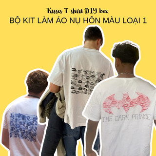 [ tổng hợp ] kisses t-shirt diy box | BỘ KIT LÀM ÁO THUN NỤ HÔN HANDMADE tặng kim tuyến