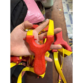 NÁ CAO SU GỖ KÈM DÂY- tặng kèm 1 túi bi nhỏ ( shop giao mau ngẫu nhiên)