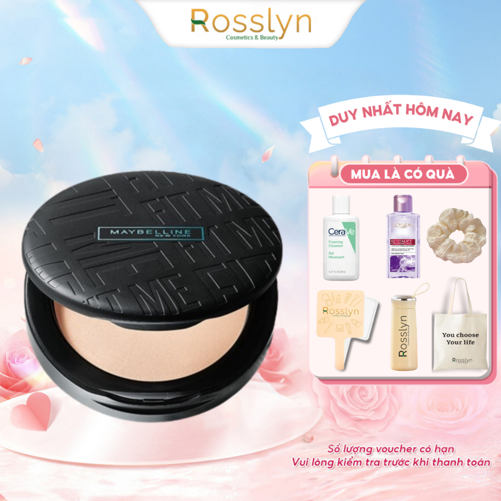 Phấn Phủ Maybelline Fit Me Kiềm Dầu 16H Chống Nắng SPF32 PA+ Siêu Mịn Lì New York Compact 6g