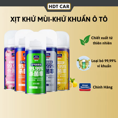 Chai xịt khử mùi diệt khuẩn ô tô Korper Besonders chính hãng hương thơm nước hoa cao cấp loại bỏ mùi nội thất xe hơi