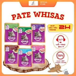 [Hoả tốc] Pate Whiskas gói 8 vị - Dành cho mèo con và mèo lớn Lùn Petshop