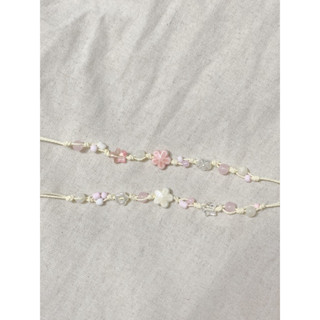 Vòng tay dây rút Sweet Ceramic Flower Nàng Handmade phong cách dễ thương