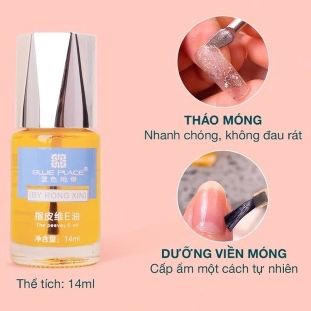 Dầu tháo móng úp , móng bột gel siêu nhanh không hại móng dưỡng móng đa năng Blue Place 14ml chuẩn hãng