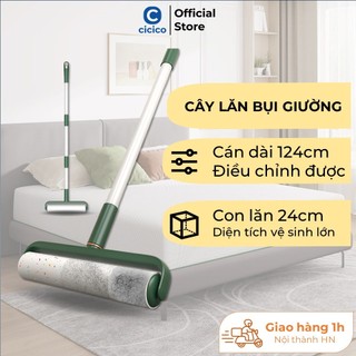  Cây lăn bụi giường 24cm cây lăn bụi cán dài kèm lõi lăn bụi dính lông mèo quần áo sàn thảm 