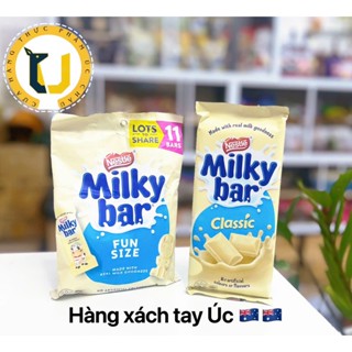 (HÀNG ÚC) Socola trắng sữa NESTLE MILKY BAR Classic / 11 Bars Fun Size dạng thanh và 11 gói rời