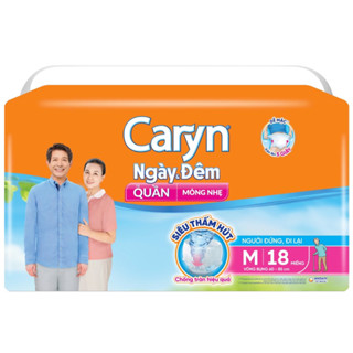  Bỉm  Tã Quần Người Già Caryn Ngày và Đêm size M18  L18 M10 L10 ML18+2 