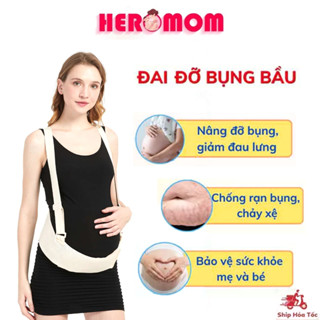  Đai đỡ bụng bầu Heromom Store nâng đỡ bụng bầu co giãn 4 chiều giảm đau lưng chống rạn bụng 