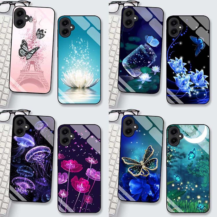 Ốp Lưng SAMSUNG GALAXY A06, A06 5G Lưng Kính Cường Lực Sáng Bóng, Cao Cấp Mới Nhất