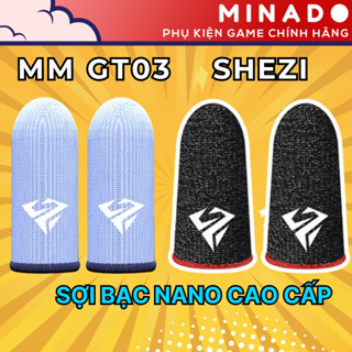 Bao tay chơi game ff Pubg Liên Quân siêu nhạy sợi bạc SHEZI - găng tay chơi game cao cấp - Minado