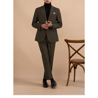 Bộ Vest Nam, Blazer Nam KAI Store Vest Nam, Blazer Thời Trang Họa Tiết Kẻ Sọc Với 2 Màu Đen,Nâu BL08