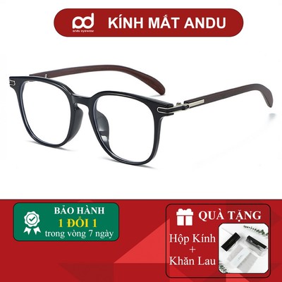 Gọng kính cận thời trang nam nữ ANDU dáng vuông chống tia UV chất liệu nhựa cao cấp - 86015