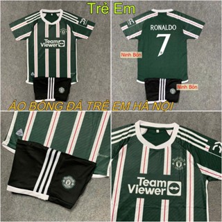 Bộ Quần Áo Bóng Đá Trẻ Em Manchester United Sân Khách 23/24 - Vải Mè Thái Gai Mịn