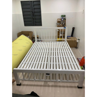 Giường Sắt khung hộp 4x8 cao cấp - freeship hcm (hình thật)