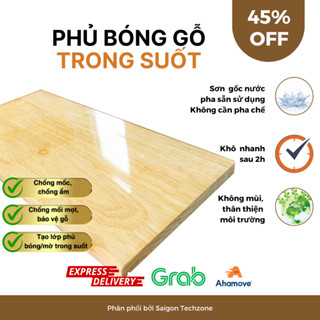 Sơn phủ bóng gỗ Acrylic 2in1 chống mốc, mối mọt, chống thấm, chống ẩm bảo vệ gỗ màu trong suốt, độ bóng cao, không mùi