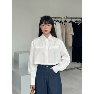 Áo sơmi croptop linen - 𝐋𝐢𝐧𝐞𝐧 𝐒𝐡𝐢𝐫𝐭