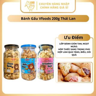 Bánh Quy Gấu Nhân Kem Vfood 200g Thái Lan Nhiều Vị Đa Dạng Thơm Ngon - Hinohouse
