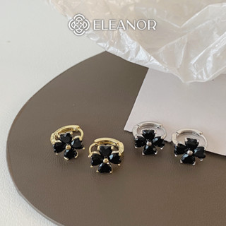 Bông tai nữ chuôi bạc 925 Eleanor Accessories hình cỏ 4 lá khuyên tai basic phụ kiện trang sức 8299