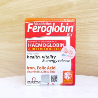 Viên uống bổ sung sắt FEROGLOBIN Vitabiotics dạng viên nang